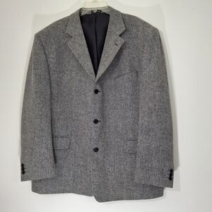 J.D. Christopher Classic Gray Men's 100% Wool Blazer, Size 48R